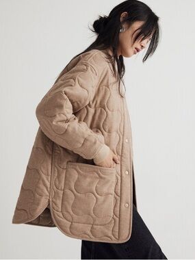 MADEWELL Quilted Oversized Bomber Jacket